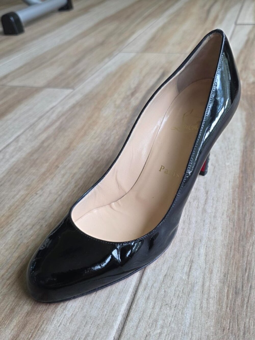 Christian Louboutin Simple Black Patent Pumps Eur. 38